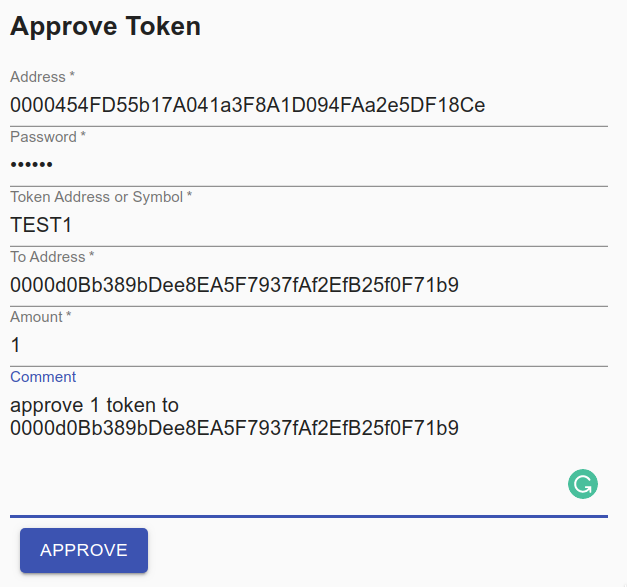 approve token